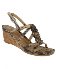 Fun and floral. The strappy Sudi wedge sandals by Naturalizer are high on both style and comfort.