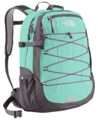Carry anything from books to laptops to gym clothes with the colorful Borealis backpack from The North Face. Specifically designed with padded shoulder straps to fit comfortably for women, this easy backpack is an essential for any girl on the go!