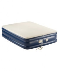 A rival to your bed at home, this air mattress features a memory foam sleep surface that wraps you in luxury all night long. Equipped with a handy wand to adjust firmness, this mattress is ready for bed in just three minutes and is perfect for sleepers of all styles.
