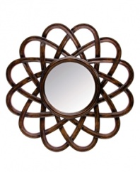 Check out more than your reflection with the Classic Curves wall mirror. A bold frame fans out with the look of rustic wood, making a dramatic statement in any setting.