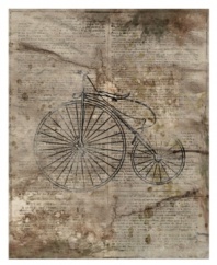 This romantic print of an old-fashioned bicycle by Leftbank is surprisingly versatile. Whether in a rustic cabin or a sleek urban retreat, it will create a sophisticated visual drama and intrigue wherever it's hung.