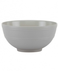 Elegance comes easy with the Fair Harbor bowl, perfect for soup and cereal. Durable stoneware in an oyster-gray hue is half glazed, half matte and totally timeless. From the kate spade new york dinnerware collection.