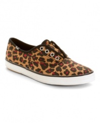 Proof that animal print goes everywhere! Zebra and leopard prints look fiercely in fashion on these easy, slip-on sneakers from Keds by American Rag.