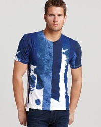 Grab this cool graphic tee for an artful addition to your wardrobe.