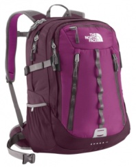 Carry it all in total comfort with this sporty backpack from The North Face. Designed with supportive shoulder straps, plenty of secure zipper pockets and an optional hip belt, it's a fantastic choice for weekends away, hauling books or all-day strolls in the city!