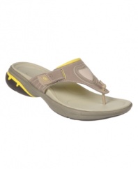 Sport-inspired, the Dr Scholls Nev Sandals work hard to keep you comfortable with their shock-absorbing footbed, moisture-wicking materials and flexible sole.