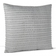 Bands of frayed cotton lend an organic, soft feel to this euro sham from Calvin Klein Home.