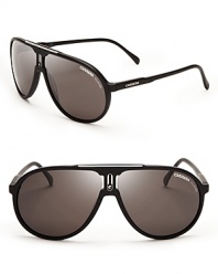 These Carrera aviators have a sporty, retro look that is right on the mark with '80s fashions.
