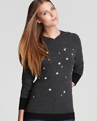 Spend a night under the stars in WILDFOX's ultra-soft hoodie, printed with a splash of bright white stars.