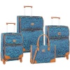 Diane von Furstenberg Abstract Signature 4 Piece Spinner Luggage Set: Available in 3 Colors (TurquoiseNavy)