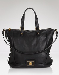 Bring daytime style to new, luxurious, heights with this leather tote from MARC BY MARC JACOBS. It's an effortless over-the-shoulder style, that plays off the label's citified edge.