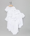 Leveret 5-pack Short Sleeve Bodysuit (Underwear, Undershirt) 100% Cotton (Size 0-24 Month)
