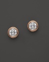 Diamond Milgrain Stud Earrings in 14K Rose Gold, 0.50 ct. t.w.