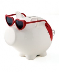 What's not to love? A fun gift, this little piggy bank is made in the shade, looking oh-so cool with red hearts from snout to swirly tail. From Salt&Pepper, a brand synonymous with fresh, contemporary home design. (Clearance)