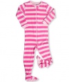Leveret (P) Footed Striped Pajama Sleeper 6M-3T (New Design, Fall '11) (3 Toddler)