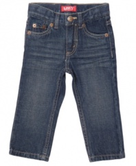 These slim-fit jeans from Levi's® will have your baby boy ready to rock!