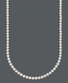 Stately polish. Belle de Mer's eternally elegant necklace highlights grade A+, cultured freshwater pearls (7-1/2-8 mm) and a 14k gold clasp. Approximate length: 30 inches.