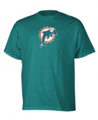 Will your 'Fins back into the hunt for the AFC East with this iconic Miami Dolphins logo tee from Reebok.