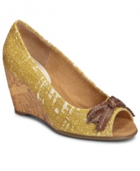 Cute and comfy come in one package. The Ambrosia pumps by Aerosoles have it all: ladylike charm, a sexy peep-toe and an easy-to-wear cork wedge heel.