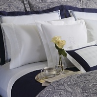 Lauren Suite Paisley is a timeless collection of luxury bedding, lending modern elegance to any bedroom with iconic patterns and tailored details in a sophisticated color palette.