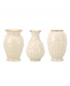 Lenox combines ivory porcelain sculpted with graceful blooms, elegant fluting and touches of gold in this trio of classically styled Floral Melody posy vases. Qualifies for Rebate