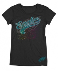 Clean sweep. Cheer on the Eagles to an undefeated season when you're sporting this colorful graphic tee from Reebok.