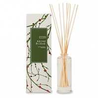 A comforting blend of fresh balsam and oak moss intertwines with aromatic cedarwood, cinnamon and eucalyptus to create the very essence of the holiday season. Fragrance oil travels up through the reeds and softly fills the room with your favorite scent for the holidays. These diffusers are as pleasing to the eye as they are to the nose.
