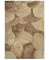 Plush texture. Sumptuous style. With meticulous hand carving, lush detail and a velvety soft finish, Nourison's hand-tufted rug from the Tropics collection delights the senses like never before. Add a beautiful nature-inspired element to any room with this rug's earth-toned foliage motif. (Clearance)