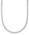 Just a touch of bold silver adds a little edge to any look with this sterling silver textured wheat chain necklace. Approximate length: 22 inches.