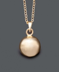 Simple, polished, perfection. Giani Bernini's pendant shines in a 24k gold over sterling silver setting with a subtle bead drop (10 mm). Approximate length: 18 inches. Approximate drop: 1/2 inch.