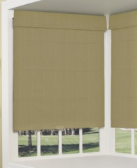 Dress up any window's view with the streamlined design of a roller Roman shade mixed with appealing texture. Perfect for adding contemporary charm to any room, it is also lined for convenience and cordless for added safety.