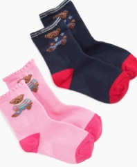 Don't overlook the essentials! These crew socks from Ralph Lauren are the cute finishing touch you'll both love.