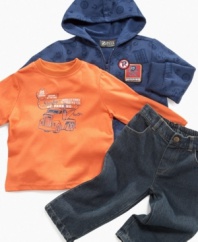 Keep on truckin' in baby style with this super-cute and casual three-piece set from Nannette.