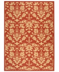 Safavieh takes classic beauty outside of the home with this elegant rug, created with a specially designed sisal weave. In vibrant paprika red with natural accents, this beautiful piece makes the most of any outdoor patio, porch or balcony. (Clearance)