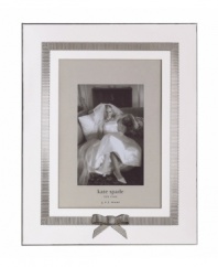 It's all in the details with kate spade. A sweet pewter ribbon accents the silver-plated Grace Avenue picture frame with preppy, feminine charm.