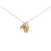 Dogeared 3 Wishes Gold Necklace with Angel Wings, Rock Crystal
