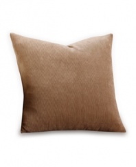 Featuring subtle allover striping in versatile, solid tones, the Stretch Stripe decorative pillow from Sure Fit instantly refreshes your furniture with style and comfort. Easy to care for, it can be tossed in the wash.