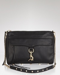 It's the return of the MAC. Rebecca Minkoff's signature arm candy gets sized up and studded out for an added dose of citified style.