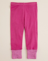 Finished with a banded ministripe cuff, this comfy cotton pant from Splendid Littles brings a sweet, subtle style to your little gal's first wardrobe.