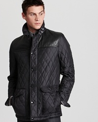 A quilted design with leather panels spruces up your wardrobe for a handsome, always cool, modern look.