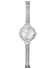 GUESS timepiece awash in slim sophistication and a splash of shimmer.