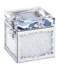 Something to treasure. With a fully faceted lid, glittering chatons and beaded tassel, the Crystalline treasure box from Swarovski is a beautiful way to save special mementos.