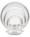 Relive the imperial grandeur with Noritake Odessa Platinum fine bone china. The 5-piece place settings boast ornate detailing fit for a royal feast and classic shapes that have endured the test of time and changing fashions. Complete the splendid look with its full range of coordinating accessories.