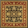 Area Rug 8x8 Square Traditional Black - Red Color - Safavieh Lyndhurst Rug from RugPal