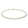 14k Gold 6.5-7mm White Akoya Saltwater Cultured Pearl Necklace AA+ Quality, Princess Lengths - 18, 20, 22 Inches