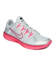 Indoor, outdoor, running and jumping. The flexible and cushioned Lunar Allways TR+ sneakers by Nike are up for the job.