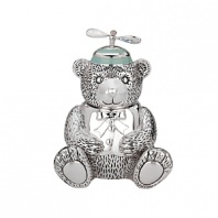 This little bear wears a beanie with a propeller that actually spins. This adorable bank from Reed & Barton is a great way to start giving saving a whirl.