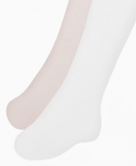 Keep your little baby's legs warm with these soft microfiber tights from Ralph Lauren.