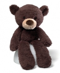 this super-soft and cuddly tan teddy bear is a perfect companion for toddlers and teddy bear fans of all ages.