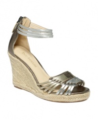 The Falera wedge sandals by Enzo Angiolini feature a cool, woven vamp that adds a tribal touch to your look.